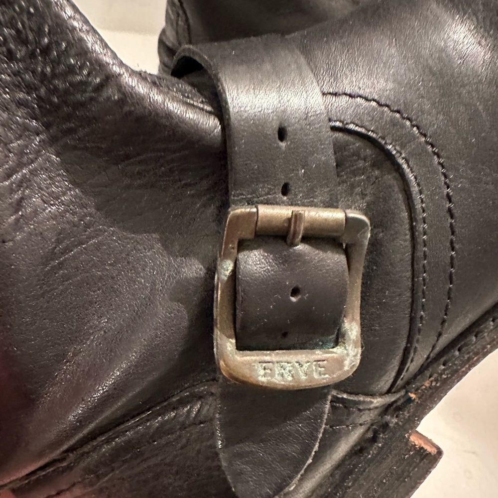 Frye engineer boots. (Veronica?) Black. 13” shaft. Good condition. Pull on. - Picture 2 of 13